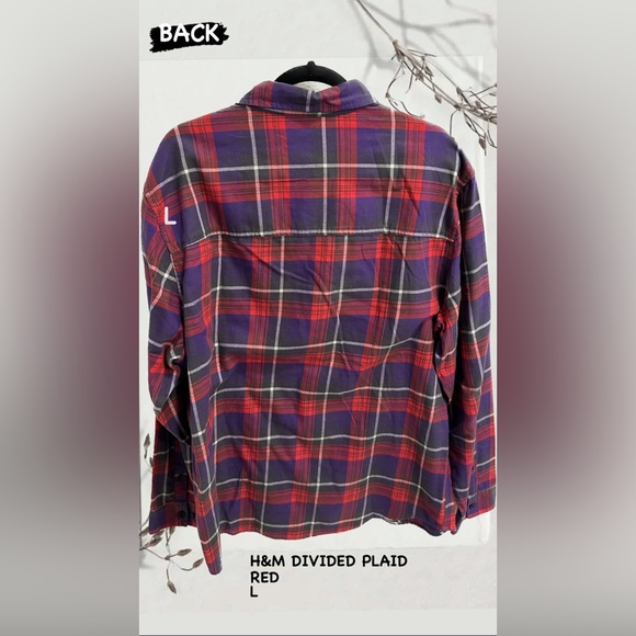 H&M DIVIDED PLAID Large - Picture 2 of 2